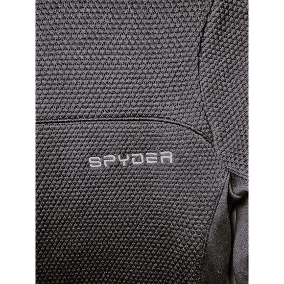 Spyder Encore Full Zip Jacket Size Youth Small Fleece Lined Mock Neck Black - Picture 7 of 12